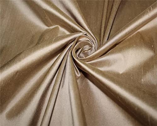Soie Dupioni beige foncé 100% pure soie largeur 137,2 cm DUP#263