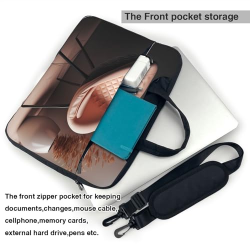 Bolsa moderna para laptop estilo maletín 14 pulgadas negro miniatura 3