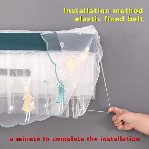 Image of Designer Embroidery Air Conditioner Dust Cover - Decorative Protective Cover for Indoor Split AC Unit | for Home Decor & AC Protection (Pack of 10)(Multicolor)