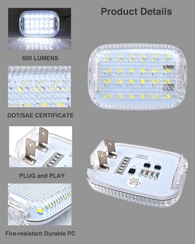 4Pcs Luces LED de Carga Interior para Ford Transit 2014-2024 miniatura 5