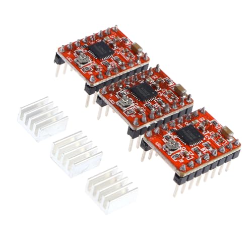 LIFKOME 3pcs Stepper Motor Driver Stepstick Module Heat Sink for Printer Reprap Engraving Machine Printer