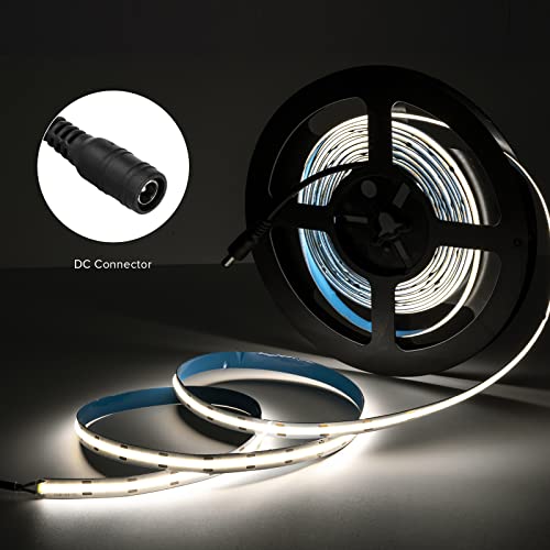 Kit de tira LED COB SEZO blanco natural 5 m 12V regulable miniatura 2