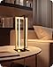 EDISHINE LED Bedside Lamps, Dimmable Table Lamp, Touch Lamp for Bedroom Living Room Office, 3 Colour Temperatures, 180° Square Rotatable Light Frame,Golden