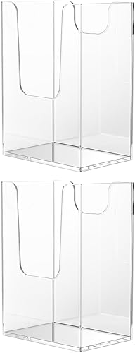 Marketing Holders Paquete de 2 portatarjetas verticales de gran tamaño para tarjetas de cita de 2 x 3.5 pulgadas, contador de un solo bolsillo,