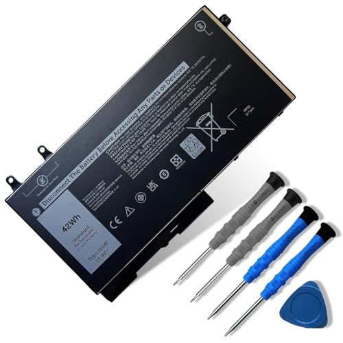 Image of 1V1XF Laptop Battery Compatible with Dell Latitude 5400 5410 5500 5510 Precision 3540 3550 Inspiron 7590 7591 7791 2-in-1 Series Notebook 01V1XF XV8CJ R8D7N 4GVMP 11.4V 42Wh /3500mAh 3-Cell