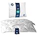 Produktbild LILENO HOME Bettdecke 135x200 Set mit Kissen - Ganzjahre Bettdecke 135x200 mit Kopfkissen 80x80 cm als Set - Decke und Kissen mit antibakterieller Ausrüstung u. Kochfest bis 95° C