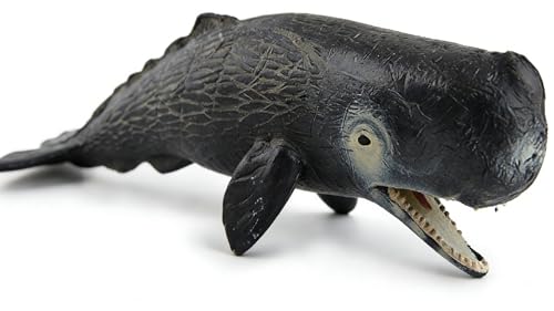 Image of SmilerSmile 8.3 inch Sperm Whale Figurine Plastic Sea Creature Toy for Toddlers | Solid PVC Action Figure, Simulation Sea Animals, Educational Ocean Animal Model, Non-toxic Safe Bath Toy for Kids