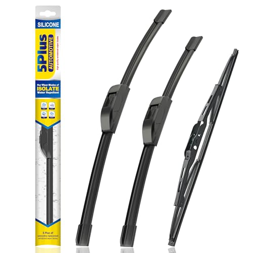 5 PLUS® Silicone Windshield Wipers Replacement for 2012-2016 HONDA CR-V CRV Wiper Blades(Set of 3),Automotive Replacement Windshield Wiper Blades For My Car-26"/16"/13" by 5 PLUS - Used condition - US$17.87