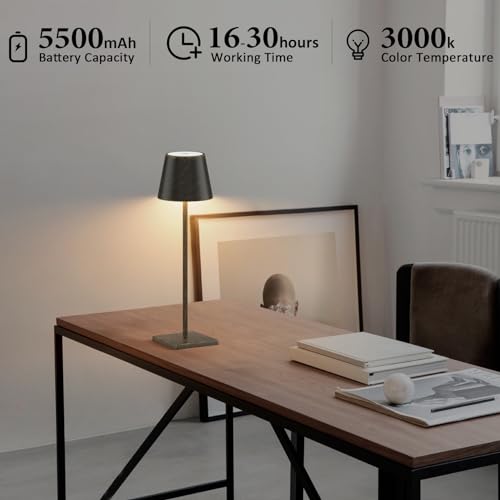 Aoceley 2-Pack Rechargeable Table Lamps Led Cordless Table Lamp 3W 5500Mah Battery Operated Table Light Stepless Dimmable Portable Table Lamp For Restaurant/Table/Bedroom/Outdoor thumb #1