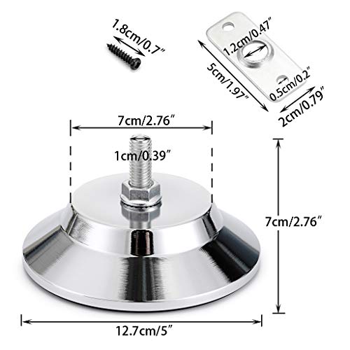 Ownmy 4 Pcs Billiard/Pool Table Leg Levelers, Leveling Risers For Football/Soccer Table, Ping Pong Table, Air Hockey Table, 5 Inch Metal Game Table Leg Levelers Heavy Duty Leveling Feets #TOP1