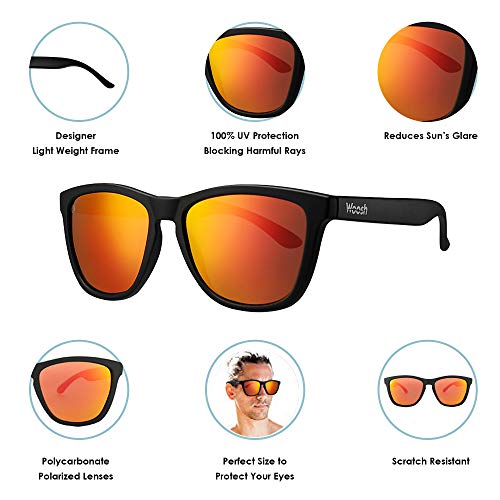 Image of Woosh Polarized Lightweight Sunglasses for Men and Women -Unisex Sunnies for Fishing Beach Running Sports and Outdoors