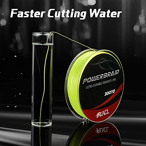 Image of RUNCL PowerBraid Fishing Line 4 /8 /9 Strands, Braided Fishing Line 300 /500 /1000Yds - Seamless Weaving Tech, Enhanced Coating Tech, Zero Stretch, High Sensitivity, Smaller Diameter - Braid Line 15-115LB