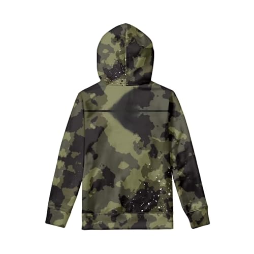 Cool Camo Unisex Girls and Boys Long Sleeve Basketball Hoodies Hoody Athletic Pullover Sweatshirts Tops Age 6-16year3