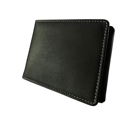 Auvi Q Carrying Case, Leather Wallet for 2 Auvi-Q epipen Injectors, 3.5X4.375 inches, Convenient & Stylish Way for Teens - Adults to Carry Allergy Medication List Wallet Card, Black