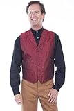 Scully Western Vest Mens Quality Paisley Button XL Red F0_RW093