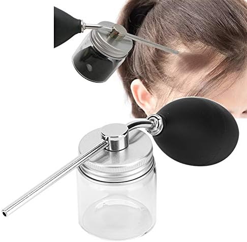 Miniatura 3 de ANGGREK Aplicador de pelo, aplicador de spray de fibras de pelo de botella de vidrio con bomba de goma de alta resistencia