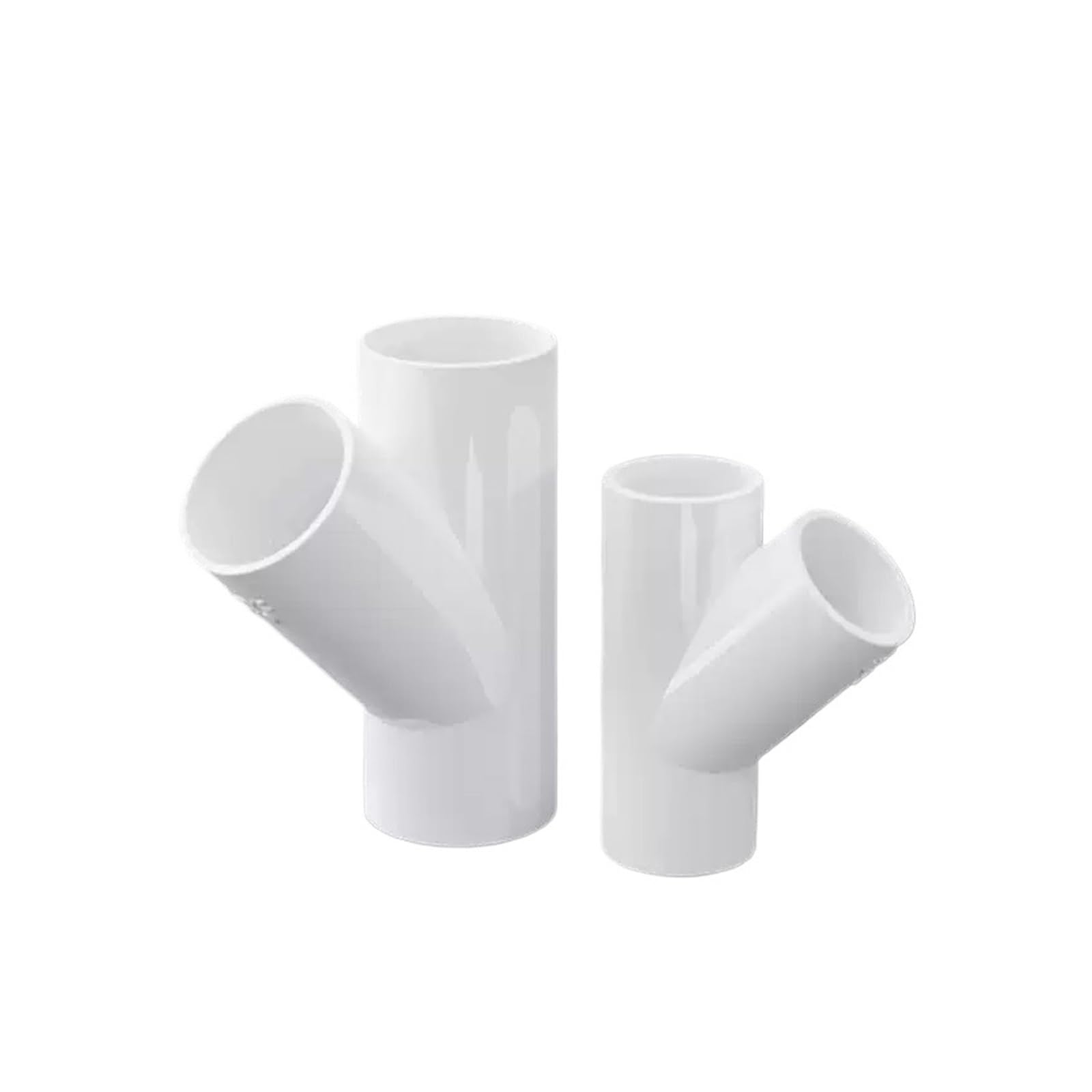 1 STÜCK Weißes PVC 45-Grad-T-Stück Wasserversorgungsrohr Gartenbewässerung Bewässerungsarmaturen 20/25/32/40/50/63/75/90/110/160 mm(110MM_1 PCS)