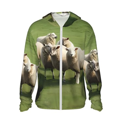 Veste imprimé mouton avec fermeture éclair pour se protéger du soleil en douceur