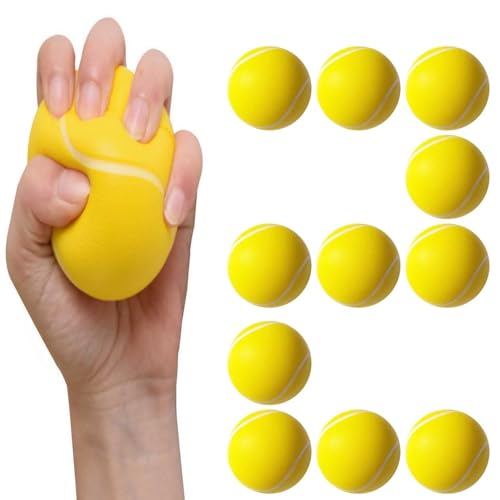 12 Piezas Pelotas Deportivas de Espuma, Pelotas de Espuma Deportivas, Bolas de Espuma, Pelotas de Deporte de Espuma, Pelotas de Espuma inflables, Pelotas de Espuma Blanda, Pelotas de Tenis de Espuma