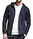 ATHL DPT. Herren moderner Jogginganzug/Sportanzug/Set aus Sweatjacke mit Kapuze und Jogginghose mit Bündchen, Dunkelblau leicht, Gr. M