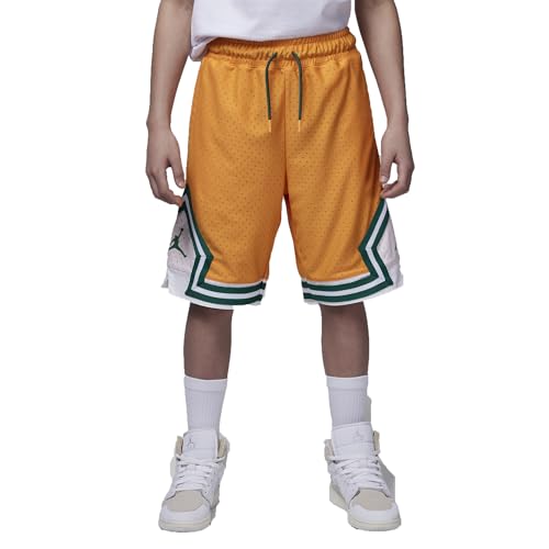 Nike Jordan Air Big Kids Dri-FIT Diamond Basketball Shorts (US, Alpha, X-Large, Regular, Orange Peel)