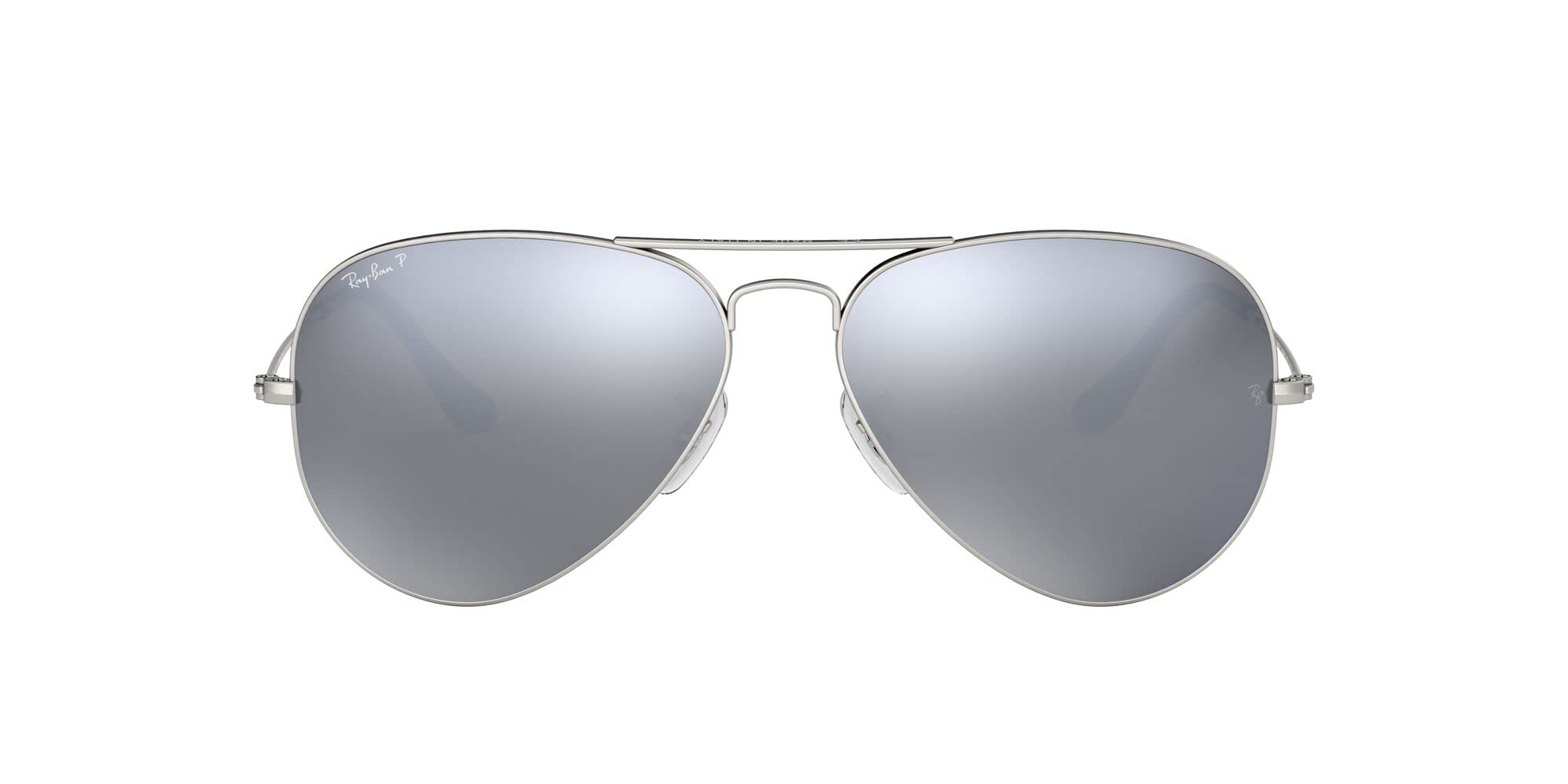 Ray-Ban Rb3025 Classic Polarized Aviator Sunglasses Silver/Silver Flash 58 Millimeters