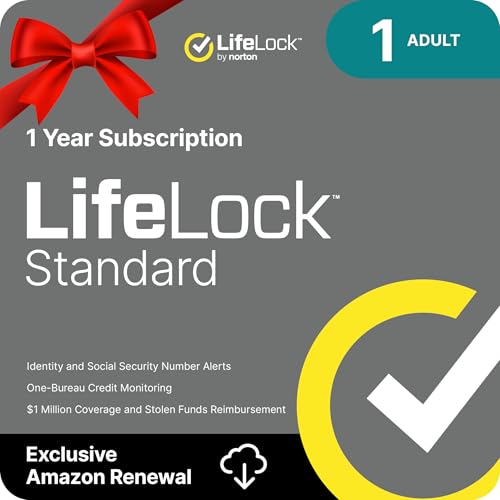 LifeLock Standard Identity Theft Protection, Individual Plan, 1 Year Subscription, Activation Required [Subscription]