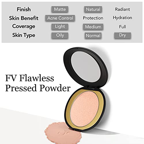 Fv Long-Lasting Pressed Powder, Lightweight Matte Finish Setting Powder Oil Control Medium Coverage Face Baking Powder With Natural Look For All Skin Types, 0.28 Oz, Classic Ivory #TOP3