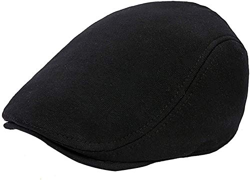 Menâ s Gatsby Hats Irish Newsboy Flat Vintage Beret Ivy Cabbie Driving Cap Father Husband Gift Black
