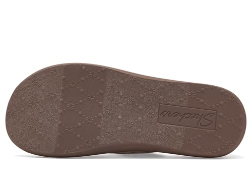Skechers SKECHERS Women's Asana Luxe-Valley Chic 2 Flip-Flop, Natural, 9