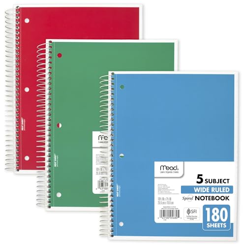 Carnet à spirales pour prise de notes volumineuse 5 sujets Mead - 3