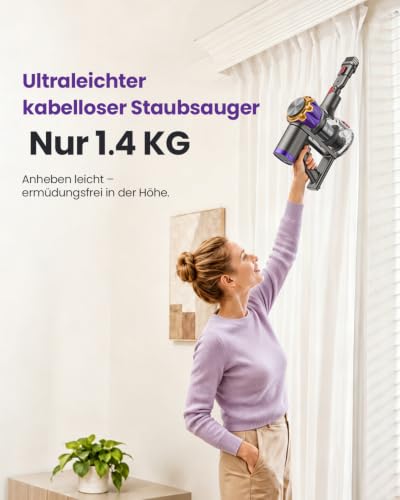 DyMona V18PRO Akku Staubsauger Kabellos mit Klapprohr, 50kPa/650W/50Min – Ansicht 6
