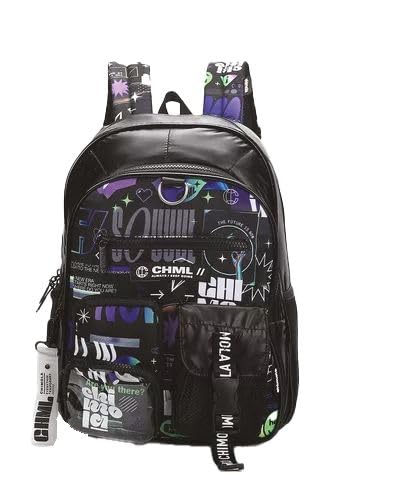 CHIMOLA Unisex Çocuk Sırt Çantası, Siyah, M