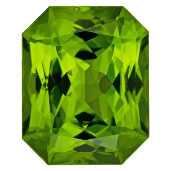 Peridoto natural verde de 4,56 quilates y piedra suelta de 5,25 ratti para joyería fina