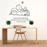 Winnie The Pooh Smallest Things - Self Adhesive Vinyl Wall Art Decal, Mural, Transfer, Gloss or Matt Finish, 75 Colours, 5 Sizes, Interior or Exterior use, Easy to Apply, Instructions provided