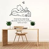 Winnie The Pooh Smallest Things - Self Adhesive Vinyl Wall Art Decal, Mural, Transfer, Gloss or Matt Finish, 75 Colours, 5 Sizes, Interior or Exterior use, Easy to Apply, Instructions provided