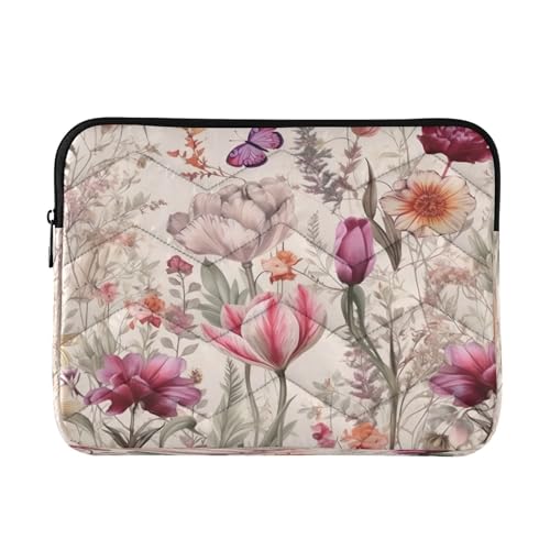 Funda para portátil de 13-14 pulgadas con flores silvestres miniatura 1