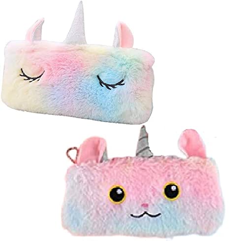 MorningVale Kids Unicorn Pouches Pencil Cases for Store Pen Pencil Eraser (Fur Pouch, Pack of 2) (B09NRNCMLV) Amazon Price History, Amazon Price Tracker