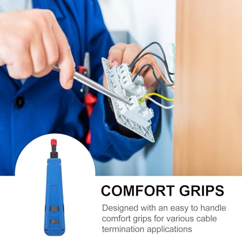 Herramienta de conexión de red con cuchillas de acero para cables telefónicos y de datos 7