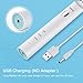 HIEIE Sonic Electric Toothbrush, IPX7 Waterproof, 4 Hours Charge 45 Days Use, 3 Modes with 2 Min Timer for Adults, USB Rechargeable Toothbrush Travel Toothbrush with 2 Replacement Heads, White