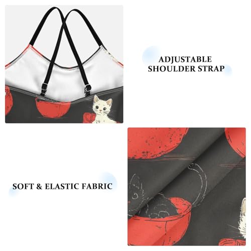 Girl's One Piece Swimsuit Cat Bed Black Beach Bathing Swimwear3