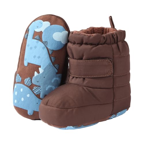 Baby Boys Girls Boots Infant Moccasins High Top Booties Toddler Non-Slip Soft Sole First Walker Crib Shoes 3-6,6-12,12-18 Months