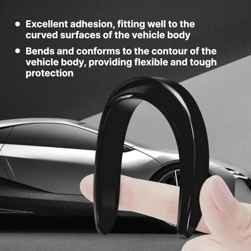 Car Door Protector 6PCS Silicone Door Edge Guard Universal Anti-Collision Strip Car Bumper Protector for Front and Rear Door Scratch Protection, Easy Install Self-Adhesive Door Guard (Black) - Image 3