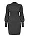 ONLY Damen Kleid 15232502 Dark Grey Melange L
