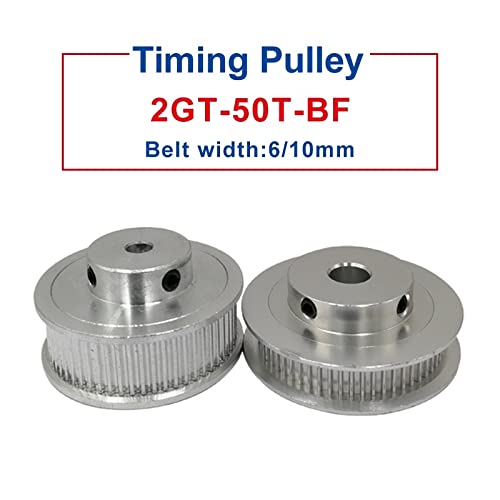 Timing Pulley GT2-50 Zähne Pulley Rad Bohrung 5/6/6,35/7/8/10/12/14 Mm BF Form Pulley Match Mit Breite 6/10 Mm GT2-timing Gürtel, Anti-rost und Anti-korrosion