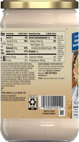 Image of Prego Homestyle Alfredo Pasta Sauce,22 oz Jar,(Pack of 4)