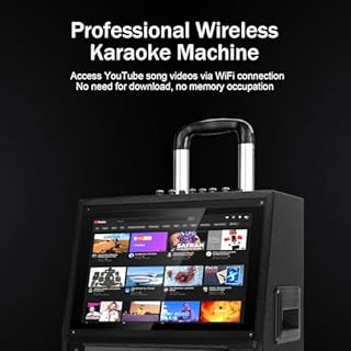 Karaoke Machine for Adults with Lyrics Display and Screen,Portable Bluetooth Speaker for Party,TV, Karaoke System with 2 Wireless Microphone for Any Occasion