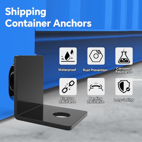 Image of 4 Pack Shipping Container Anchors Shipping Containers Side Twist Lock Shipping Container Accessories for Anchoring to Rock Floor or Cement