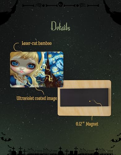 Imán decorativo de madera 2x3 pulgadas Artesanía Jasmine Becket Griffith miniatura 4