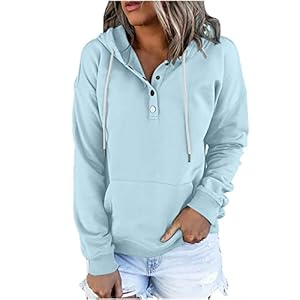 Dressy Casual Hoodies For Women Long Sleeve Pullover Tops Drawstring Hooded Sweatshirts Fall Fashion Outfits 2024